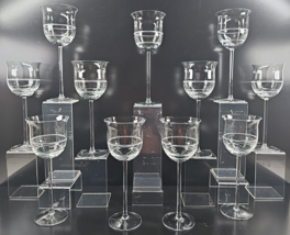 11 Mikasa Global Cuisine Red Wine Glass Set Elegant Clear Cut Rings Stem... - £129.46 GBP