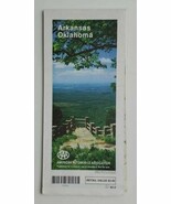 Road Map Arkansas Oklahoma USA AAA 1992 Folding Paper Travel - $8.63
