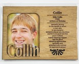 COLLIN Personalized Name Profile Laser Engraved Wood Picture Frame Magnet - $9.90