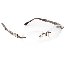 Charmant Eyeglasses XL2040 BR Titan Line Arc Brown Rimless Frame Japan 53-16 135 - £71.17 GBP