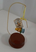 disney pooh bear in Easter basket ornament with display stand good - $5.94