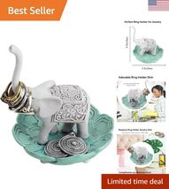 Ring Holder-Good Luck Elephant-Jewelry Bowl/Stand-Earring/Necklaces - $24.94