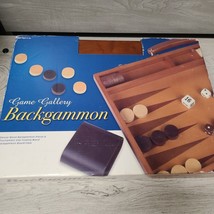 Backgammon Wood Pieces &amp; Carrying Tournament Case by Game Gallery NEW - £12.59 GBP