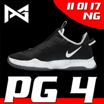 Nike Pg 4 Paul George Basketball Shoe Zip Breathable Air &quot;Ng 11/01/17&quot; Black 12 - £116.19 GBP+