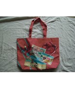 Lancome French Riviera Photo Collage Coral Lined Canvas Tote New WO/T - $12.99