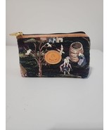 Vtg Tapestry Makeup Bag Zippered Pouch Village People Animals Scene Belg... - $34.30 CAD