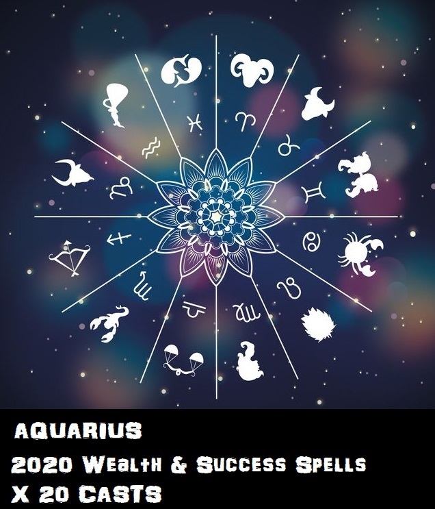 Primary image for AQUARIUS STAR SIGN 20 X WEALTH SPELLS CAST VOODOO PIN POINT EXACT WORK