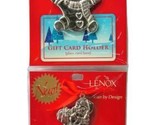 Lenox Santa &amp; Snowman Gift Card Holders Metal Ornaments Silver Tone NOS ... - $12.86