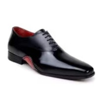 Belvedere Shoes Nero Italian Calf Leather Dressy Lace Up Black/Red image 4