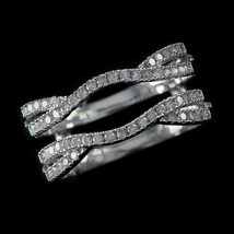 Solitaire Verlobungsring Verstärker Schutz Wrap 1.50ct Simulierte Diamant Silber - £65.79 GBP