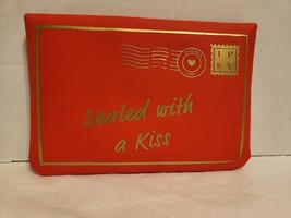 Ipsy Makeup Bag Sealed With A Kiss Red Envelope Style NEW - £7.95 GBP
