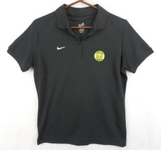 NIKE Womens Timbers Pre MLS Black Polo Shirt sz M Soccer Vtg - £14.51 GBP