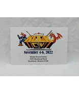 Rock Con November 4-6 2022, Rockford Illinois Flyer 6&quot; X 4&quot; - $23.76 CAD