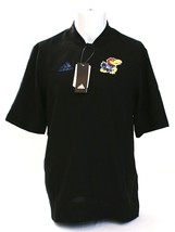Adidas Black Kansas Jayhawks 1/4 Zip Short Sleeve Pullover Men&#39;s NWT - £47.94 GBP