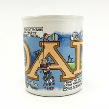 Vintage Dad Life Mug Cup Father&#39;s Day Comic Coffee Ceramic  - £10.75 GBP