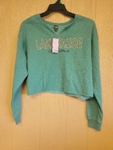 Wild Fable Lake Tahoe CA Women’s Raw Hem Cropped Sweatshirt sz Medium Green - £12.85 GBP