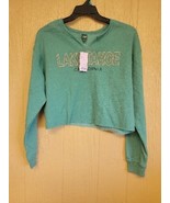 Wild Fable Lake Tahoe CA Women’s Raw Hem Cropped Sweatshirt sz Medium Green - £12.81 GBP