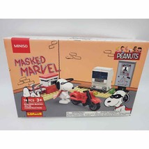 Peanuts  Masked Marvel Building Set - Garage by Miniso - £20.56 GBP