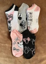Minnie Mouse (5)pair Women&#39;s No Shoe Socks-Beauty &amp; Bows Theme - $11.88