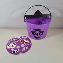 Halloween Boo Bucket Vampire Pail W/ Stickers Purple 2023 McDonalds Happy Meal - £6.19 GBP