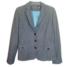 Liz Claiborne Grey Blue Jacket Wool Blend Size 8 - £30.78 GBP