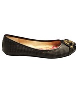 Juicy Couture Ballet Flats Shoes Womens Size 8 Med Black Buckle Accent S... - $29.30
