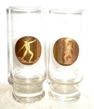 2 Hofbrau Traunstein 1972 Munich Olympics Games Vtg. German Beer Glasses - £10.21 GBP