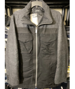 ZUCCa Men&#39;s 7 GROSGRAIN COMBINATION Jacket Grey/Black-Medium - $411.44 CAD