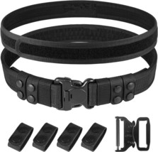 Duty Belt 2&#39;&#39; Police Belts with Hook Lining, Nylon Tactical Belt (Size:M) - £15.28 GBP