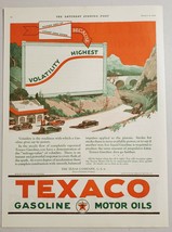 1924 Print Ad Texaco Gasoline Motor Oils 1920&#39;s Service Station,Old Pumps - £17.12 GBP