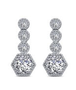 NORDSTROM Simulated Diamond Linear Drop Earrings, Sparkly,, Sterling Sil... - $108.04 CAD