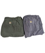 Carhartt Mens Ripstop Cargo Scrub Pants Khaki Beige and Olive Green Size... - $49.50