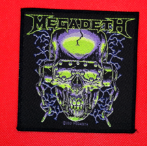 Megadeth Metal Hard Rock Sew On Woven Printed Patch 3 3/4&quot; x 4&quot; - £5.08 GBP