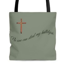 AOP Tote Bag &quot;No one can Steal my Hallelujah&quot; in 3 Sizes - $33.89 CAD+