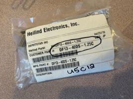 NEW LOT of 100 Heilind Single Row Pin Header 40P,  1.25mm # DF13-40DS-1.25C - $28.49