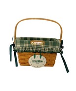 LONGABERGER 1997 EDITION DRESDEN TOUR II BASKET PLAID LINER PROTECTOR &amp; ... - $34.64