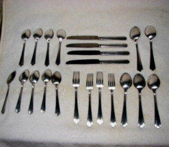 22 Pieces Vntage Marked U.S.A.  Stainless Steel Dining Cutlery Set for 4 - £31.06 GBP