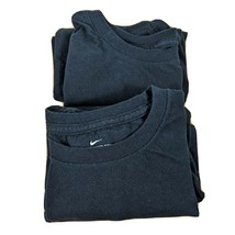 The NIKE TEE Womens Black Workout Shirts Medium Solid Lot of 2 - £14.42 GBP