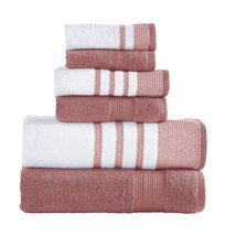 6 Piece Set, 2 Bath Towels, 2 Hand Towels, 2 Washcloths, Quick Dry White... - £48.69 GBP