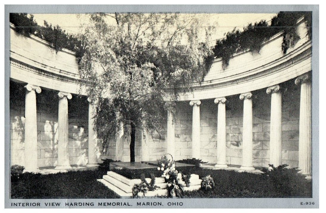 Interior View of the Harding Memorial Marion Ohio Postcard - $4.42