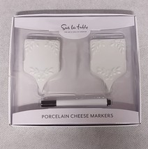 Sur La Table Porcelain Cheese Markers 4 New in Box With Marker - $18.95