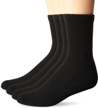 Dr. Scholl&#39;S Men&#39;S 4 Pack Diabetic and Circulatory Non Binding Ankle Socks, Blac - £17.52 GBP