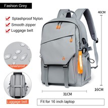 Casual 15.6 inch Laptop Backpack For Men Splasroof Ox USB Charge Male Mochila 27 - £78.44 GBP