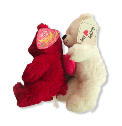 Sugar Loaf Kellytoy Stuffed Red Teddy Bear & White Valentine’s Day Teddy Bear - $13.88