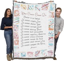 The What Cancer Cannot Do Blanket By Elizabeth Lucas Designs Is A 72 X 54-Inch - £71.28 GBP