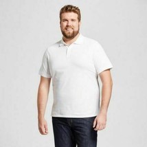 Mens Short Sleeve Polo Shirt, White, Big And Tall Size 4Xb - £22.72 GBP