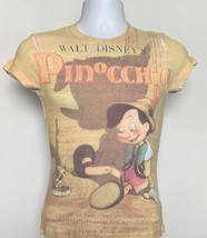 Disney Pinocchio Pixelated T Shirt Womens Small Polyester Cotton Blend - £17.09 GBP