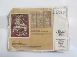 Vtg The Creative Circle Carousel Prancer 1339 Needle Point 1989 Cross St... - $6.61
