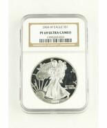 2004 Con Prueba American Eagle 1 OZ Plateado Flawless NGC Pf 69 Muy Came... - $1,937.42 MXN