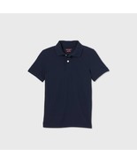 Cat &amp; Jack Boys Pique Uniform Polo Shirt SMALL (6/7) Short Sleeve Navy NWT - $239.29 MXN